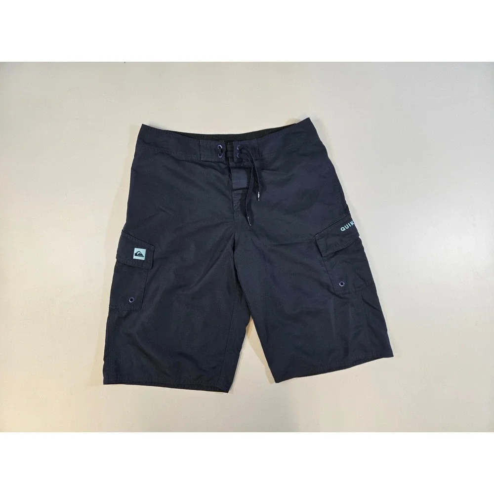Quiksilver Mens Navy Cargo Board Shorts Swim Trunks Size 30‎ AQBBS03072